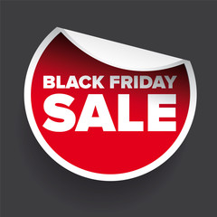 Black Friday sale label round circle