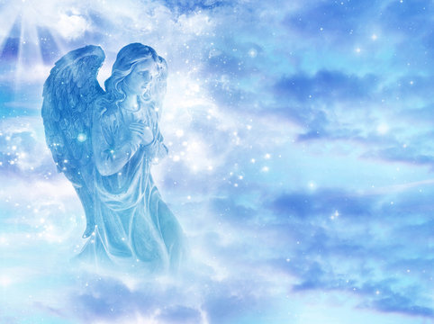 mystical angel in sky