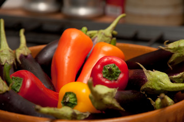 Sweet Peppers & Eggplant
