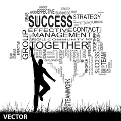 Vector conceptual business word cloud