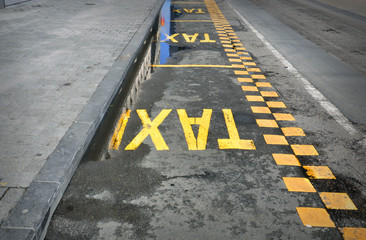 TAXI - sign on the road