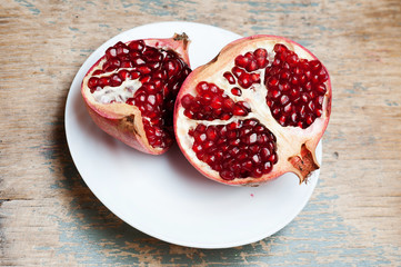 pomegranate on the table