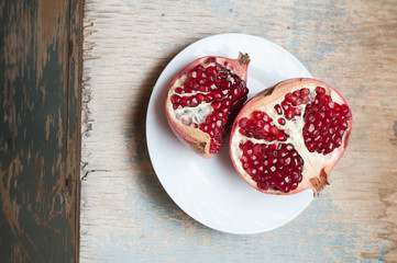 pomegranate on the table