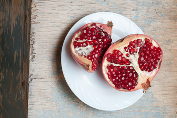 pomegranate on the table