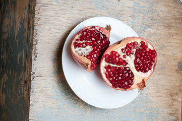pomegranate on the table