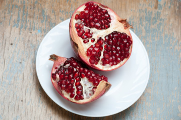 pomegranate on the table