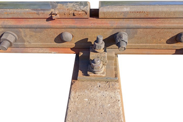 view of railway bolts