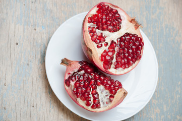 pomegranate on the table