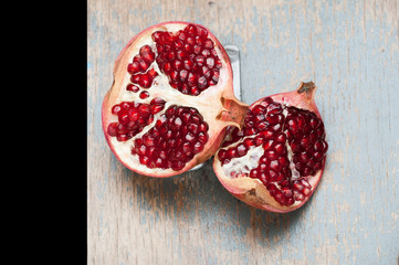 pomegranate on the table