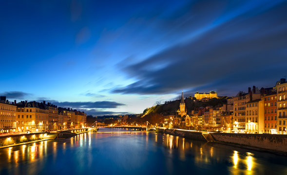 Lyon City By Night