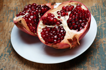 pomegranate on the table