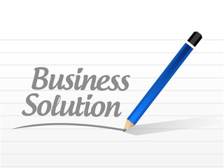 Business Solution message sign concept