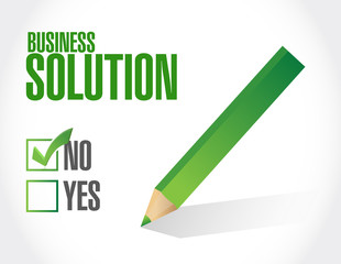 no Business Solution approval sign concept
