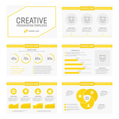 Vector template for multipurpose presentation slides with graphs and charts. Infographic element and symbol icon template. Powerpoint templates and themes