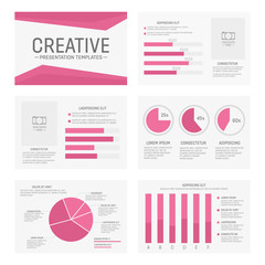 Vector template for multipurpose presentation slides with graphs and charts. Infographic element and symbol icon template. Powerpoint templates and themes