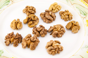 Walnuts on a plate