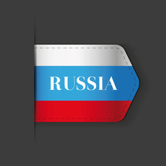 Russia flag vector ribbon