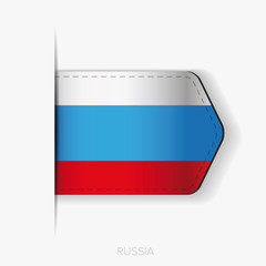 Russia flag vector ribbon