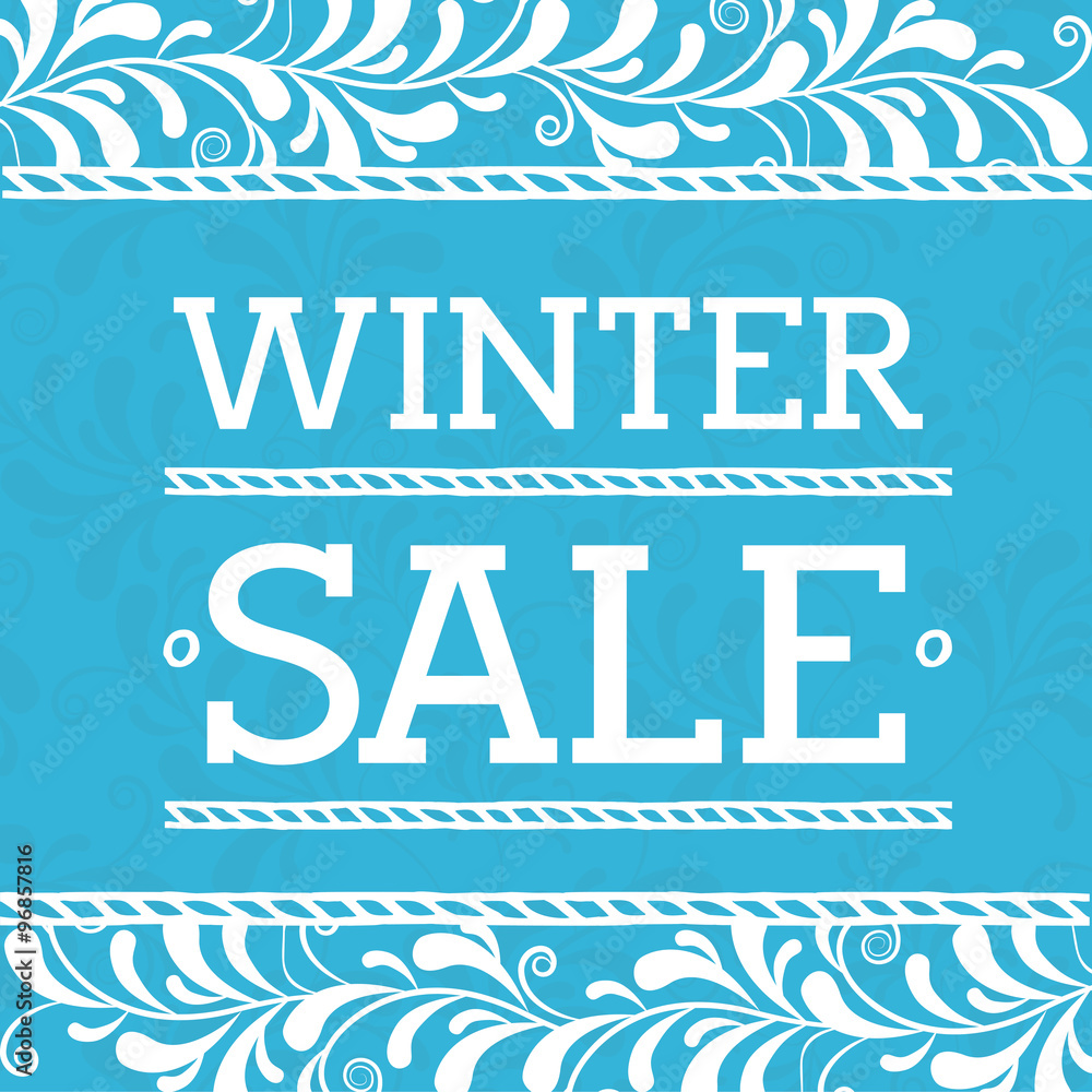 Poster winter sale design 