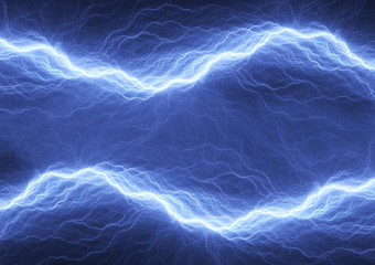 Electric lighting, abstract blue storm