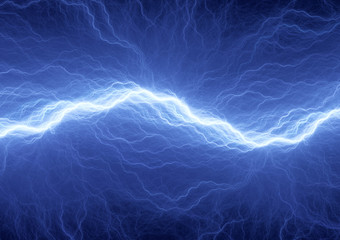 Electric lighting, abstract blue storm