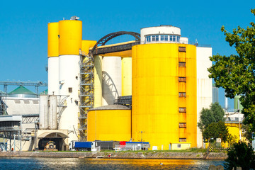 Obraz premium Gdansk. Bulk cargo terminal in the seaport.