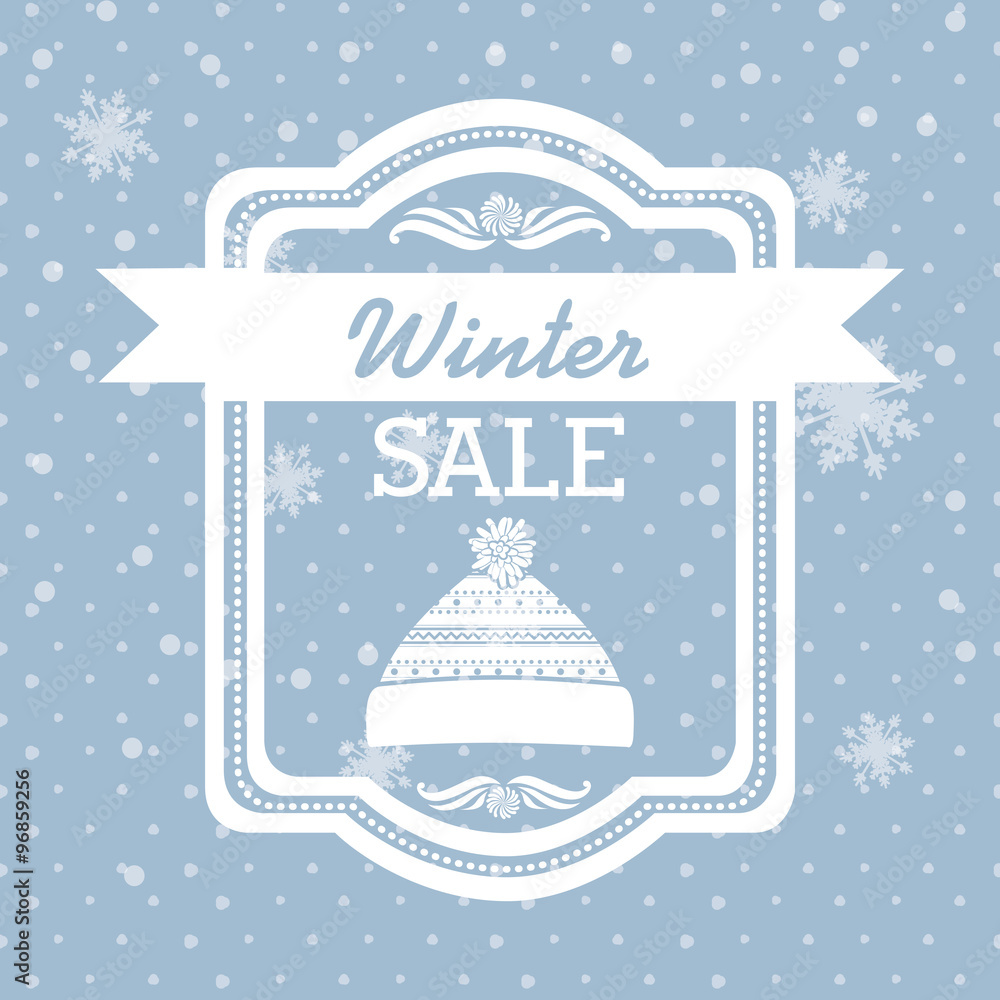 Poster winter sale design 