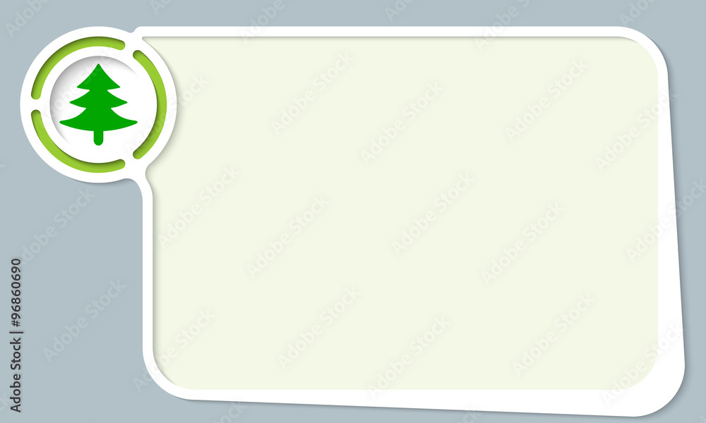 Poster White abstract frame for your text and tree symbol