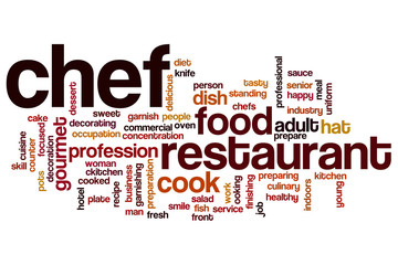 Chef word cloud concept