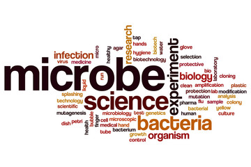 Microbe word cloud concept