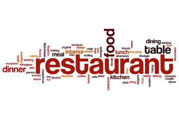 Restaurant word cloud concept