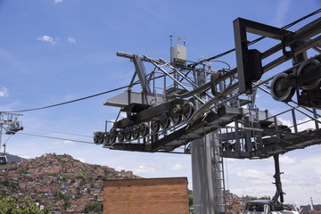 Fototapeta na wymiar Medellin, Colombia - City MetroCable Transport System