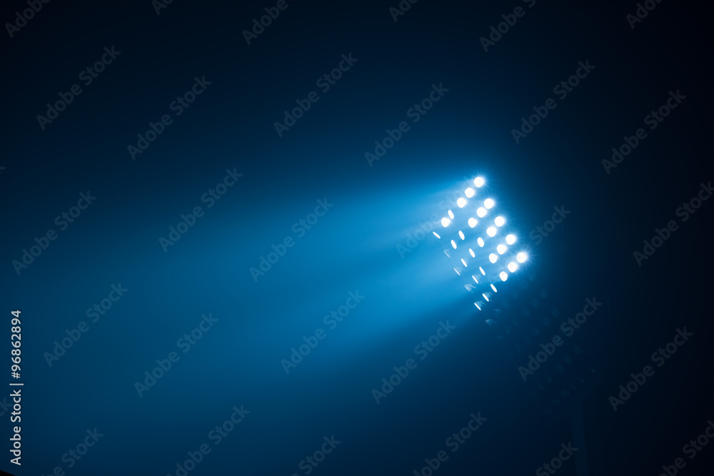 Wall mural stadium lights