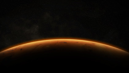 Naklejka premium View of planet Mars