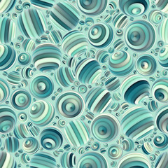 Raster Seamless Decorative Blue Shades Gradient Stripe Spheres Jumble Pattern