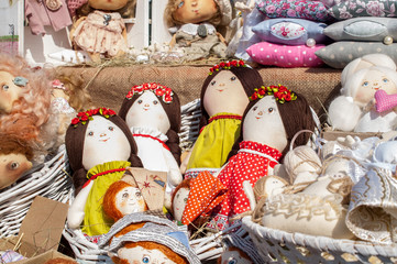 Toys angels on a holiday