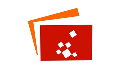 Obraz premium business pixel symbols colorful stationery blank template