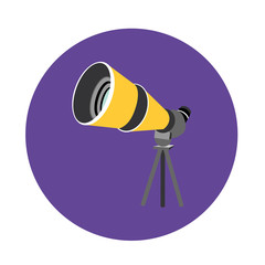Birdwatching travel scope icon isolated on Blue Violet background.