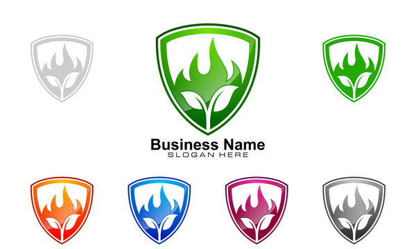 fire, flame, green, nature, vector, logo design, 