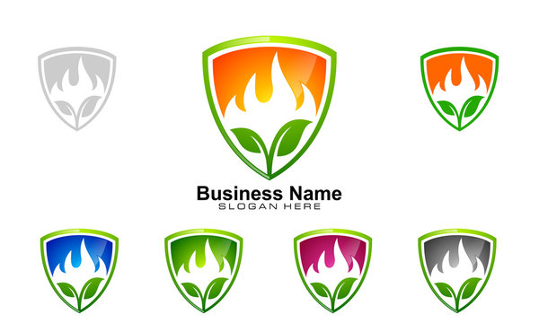 fire, flame, green, nature, vector, logo design, 