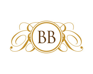 Obraz premium BB Luxury Ornament initial Logo