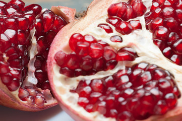 pomegranate on the table