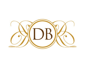 DB Luxury Ornament initial Logo