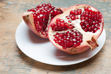 pomegranate on the table