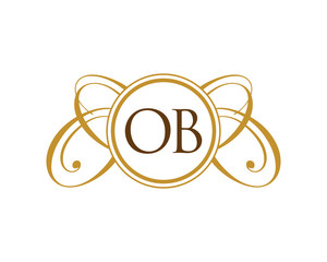 OB Luxury Ornament initial Logo