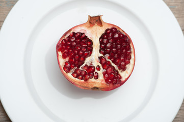pomegranate on the table