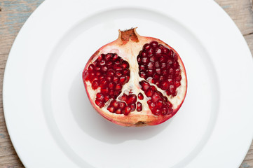 pomegranate on the table