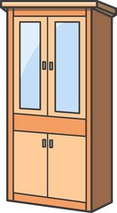 Cupboard vector cartoon illustration