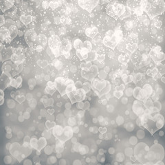 Abstract heart fprm bokeh background
