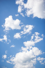 Nice blue sky with cloud background.